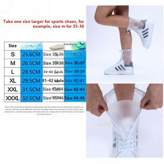 

Водонепроницаемый чехол для обуви от дождя из силикона для взрослых - многоразовый, износостойкий, идеально подходит для езды на велосипеде на открытом воздухе XL белый