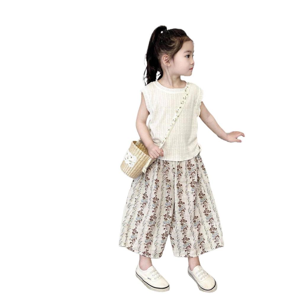 Korean Style Summer Vest Set for Baby Girls 2026 - Trendy Two-Piece Outfit