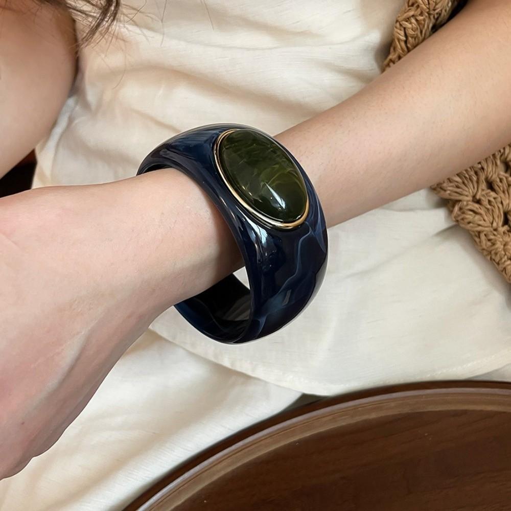 Bohemian Irregular Wide Bracelet Europe American Style Retro Hand Ring Acrylic Bangle Girls
