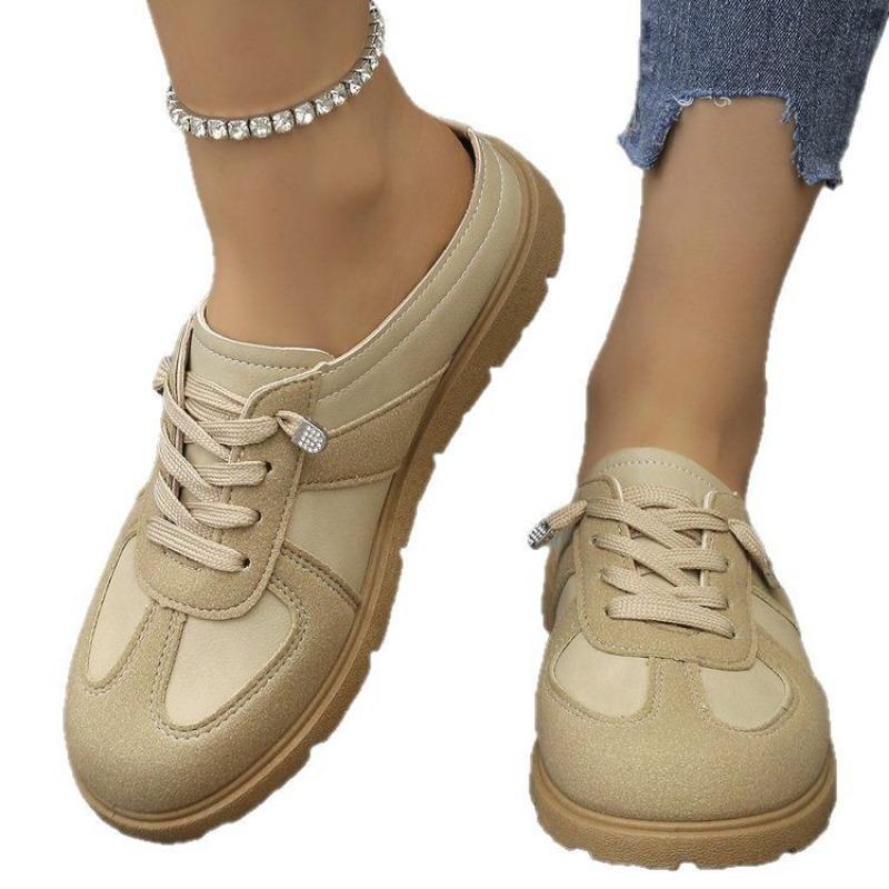 Flat Toe, Half Slippers One Foot On German Training Shoes Single Shoes