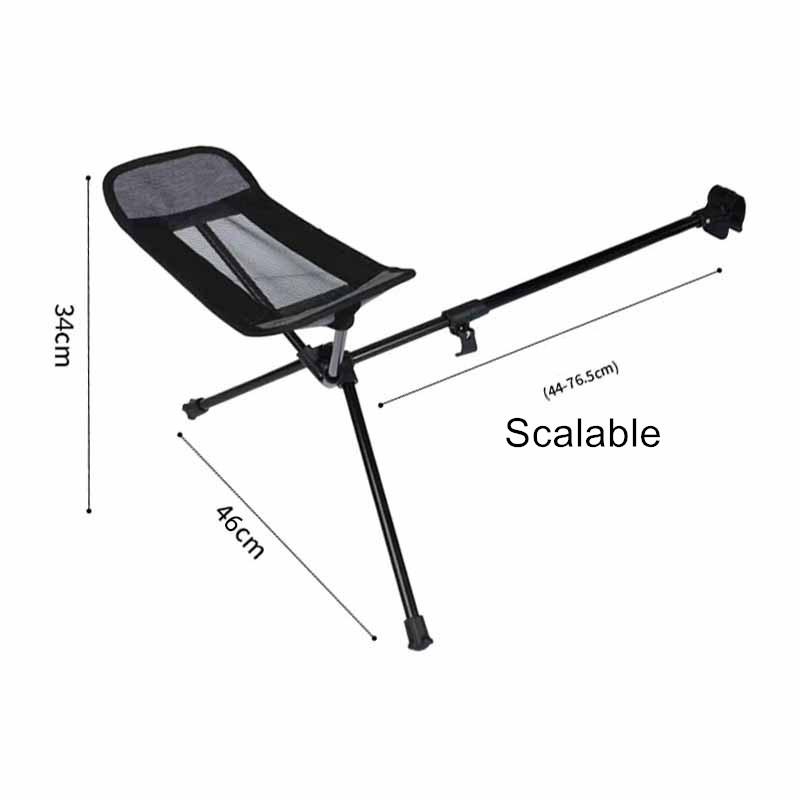 Portable Folding Retractable Footrest Leg Rest Camping Chair Kit for Hiking Fishing Picnic Reclining Beach Chairs Swing Chair