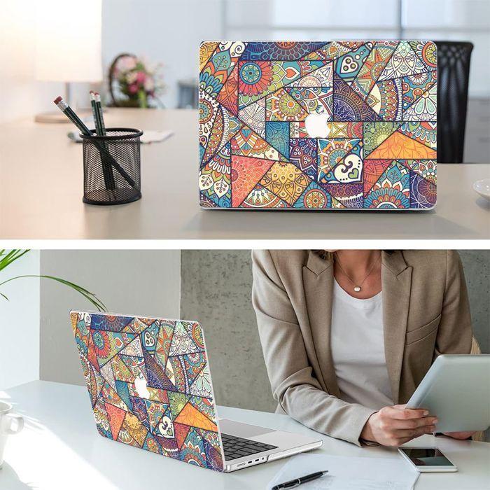 Coque de protection - Booling - pour MacBook Air 15 Pouces - Antidérapante - Motif Vitrail