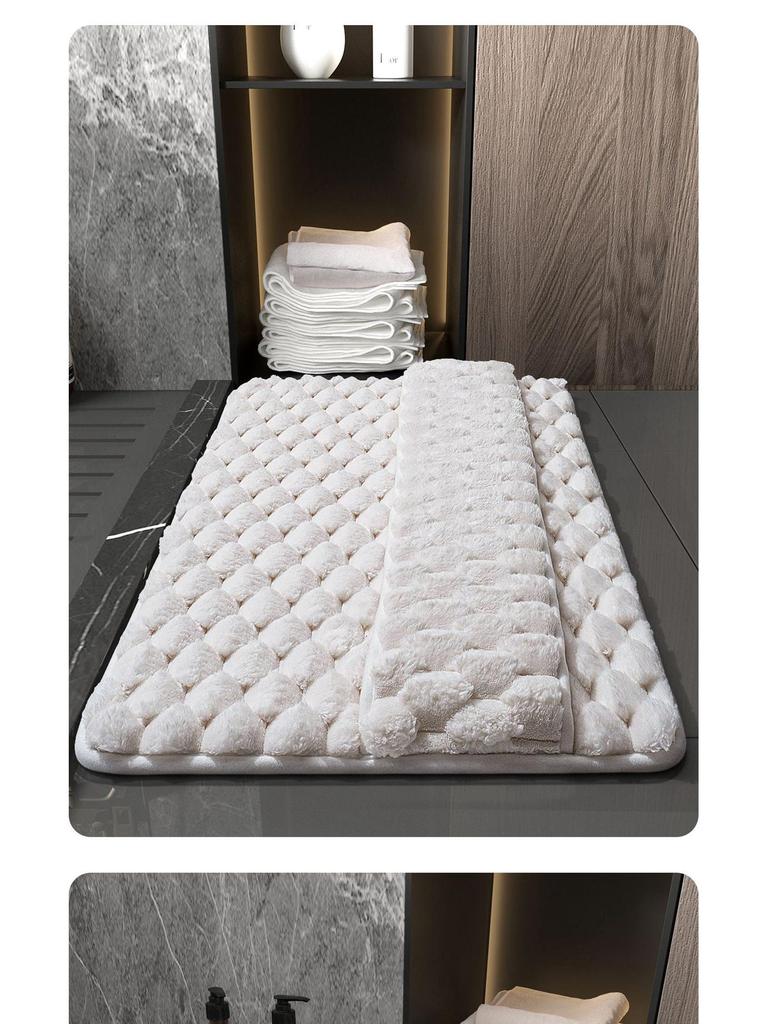 Memory Foam Quick-Dry Bath Mat - Absorbent Floor Mat for Shower, Bathroom, or Entrance.