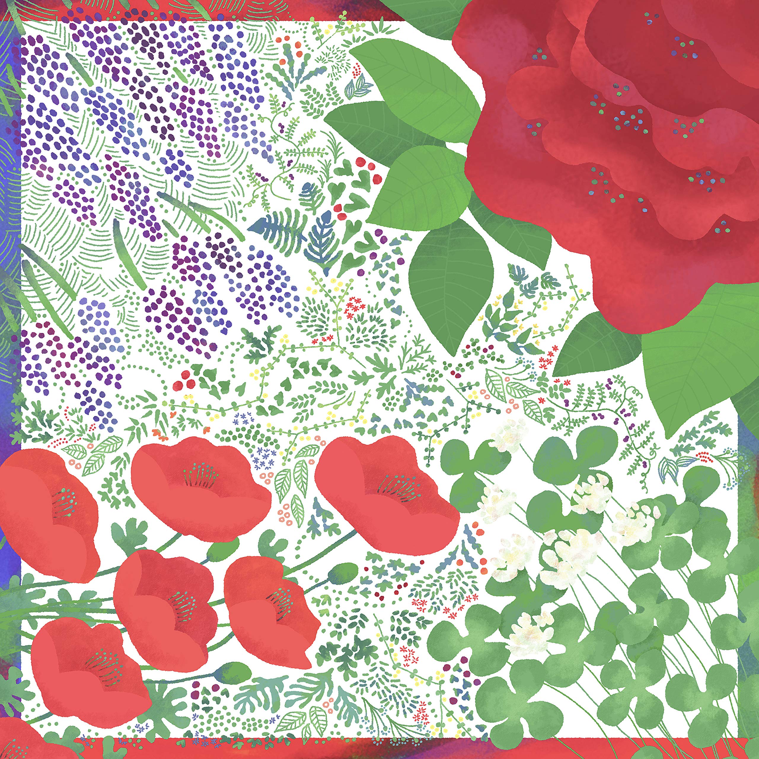 

Asakura dyed cloth super wrapping plain wrapped in 96 x 96 cm water-repellent cloth, weave, flowers, approx.