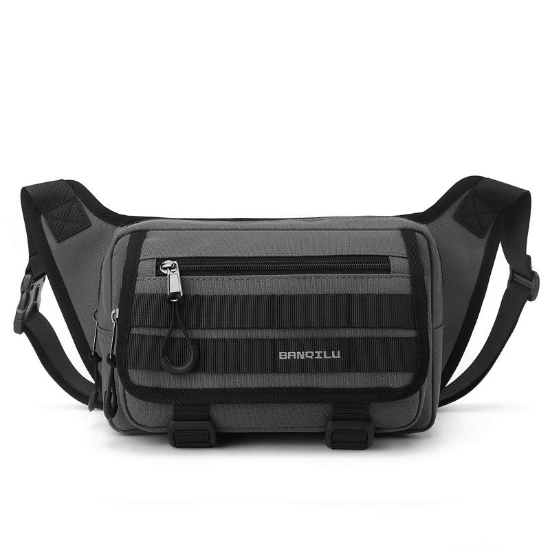 Men's Waist Bag Multifunctional Outdoor Shoulder Bag Cycling Crossbody Bag Water-Repellent Chest Bag