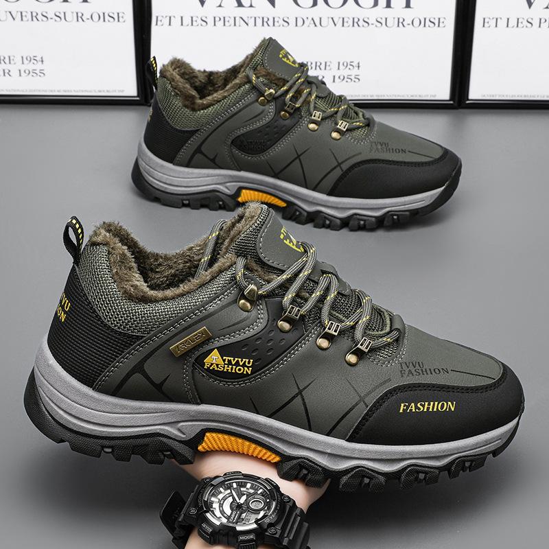 

2025 velvet thermal tooling shoes non-slip and wear-resistant construction site work shoes outdoor tourism mountaineering versatile leisure tide shoes 39