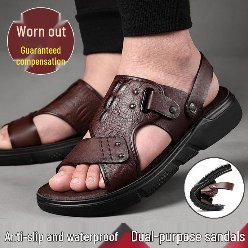 Herren Dual-Use Zehensandalen mit geschlossener Zehe: Rutschfest, Atmungsaktiv, Weiche Sohle, Langlebige Sommer-Strandschuhe