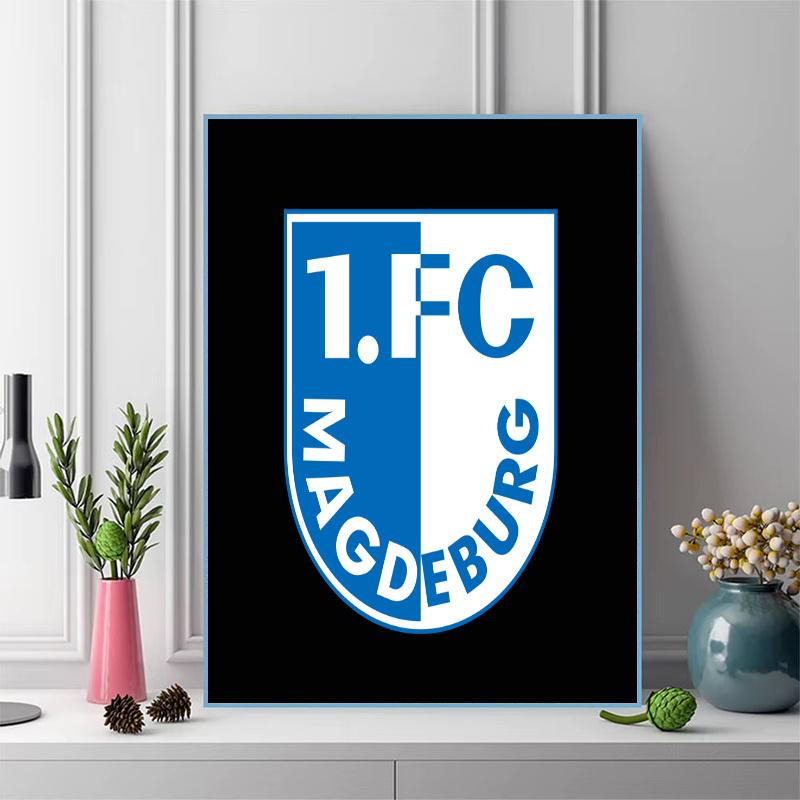 1.FC Magdeburg Pattern 3pcs 100% Round Full Drill 5D DIY Diamond Painting Embroidery Cross Stitch Rhinestone Décor