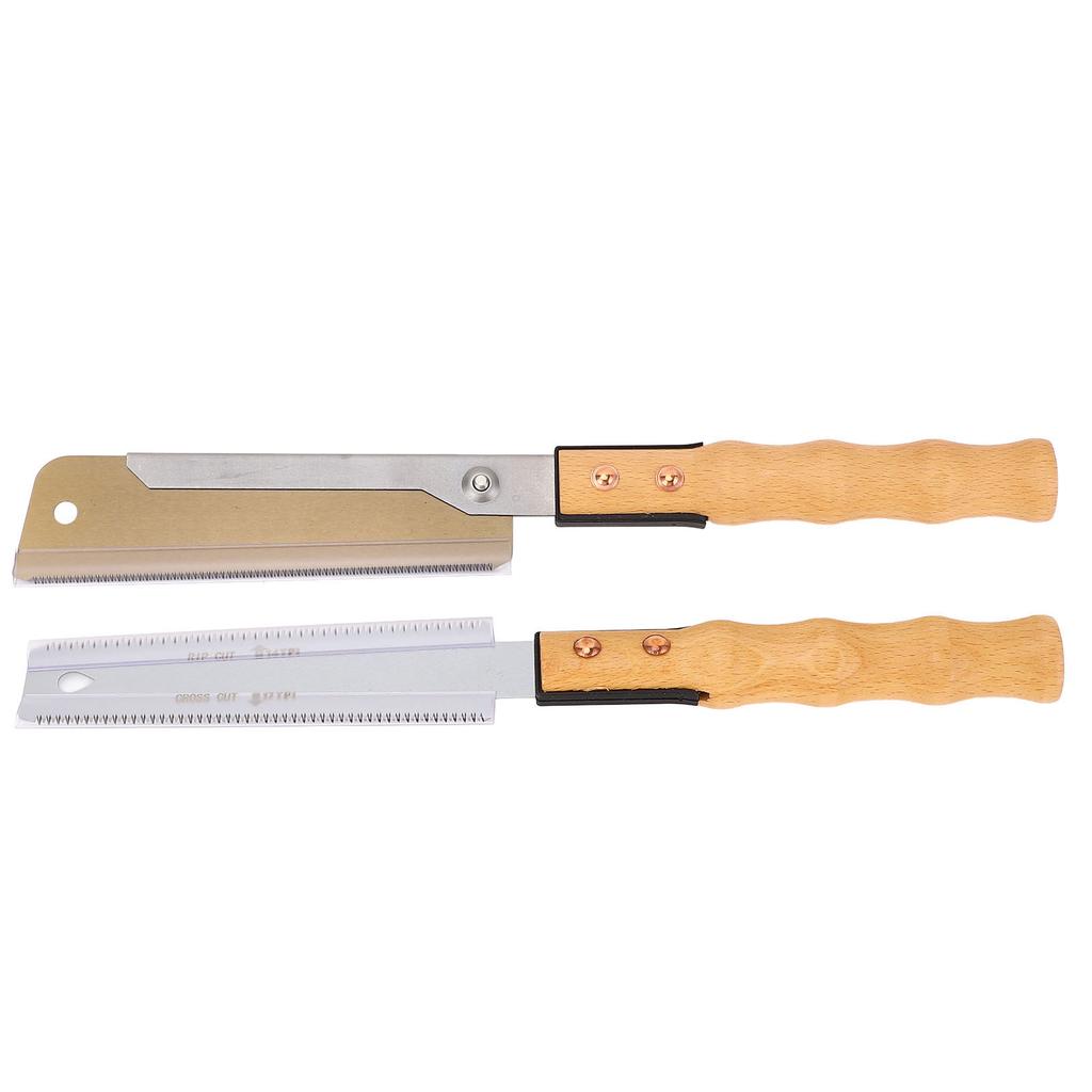 Hand Saw Gold Clip Backsaw and 7 Inch Double Sided Fine Teeth Flush Cut Saw for Woodworking