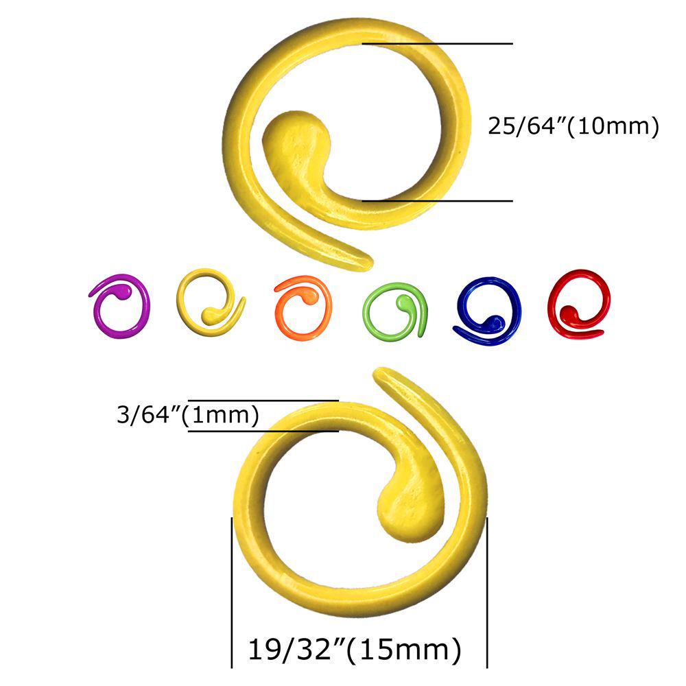 Colorful Spiral Metal Crochet & Circular Knitting Needles with Stitch Markers