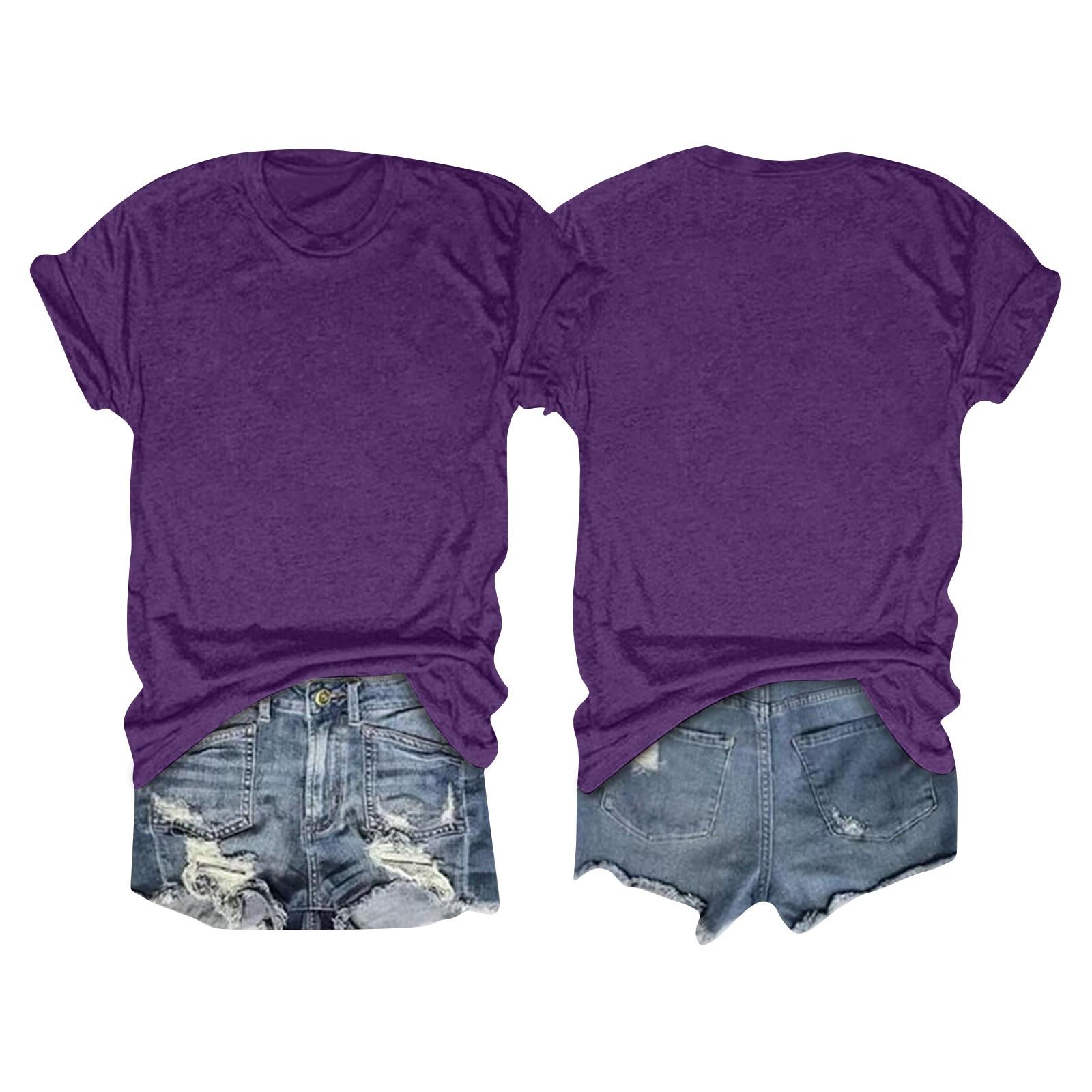 

Women s Crew-neck Short-sleeved T-shirt Gift XL фіолетовий