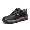 Men's Shoes Spring and Autumn New Men's Casual Shoes Comfortable Round Head Hiking Shoes Business Leather Shoes British Shoes