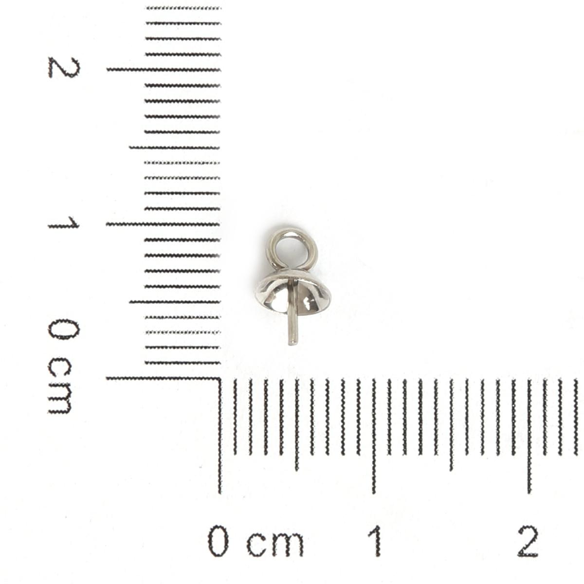 

50 шт./пакет, винт из нержавеющей стали, булавка для глаз, верхняя часть, просверленные бусины, торцевая крышка для DIY, очаровательный кулон, колпачки с крючками, коннекторы для изготовления ювелирных изделий 0.7x5x8mm