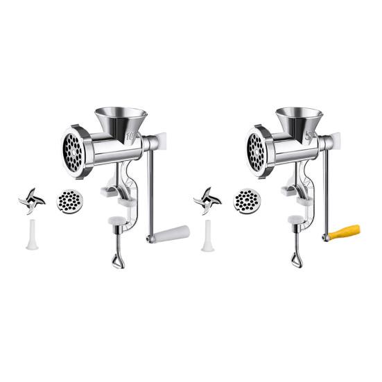 3-in-1 Manual Meat Grinder with Sausage Stuffing Tube Table Clamp Meat Grinder Hand-cranked Mincer Home Meat Processing Tool