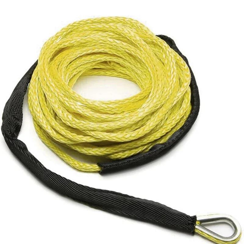 Off Road Tow Strap 15MX6mm 10000lbs Vehicle Synthetic Winch Rope Recovery Cable Towing Rope Outdoor Offroad 4x4 Accessories Winch Rope