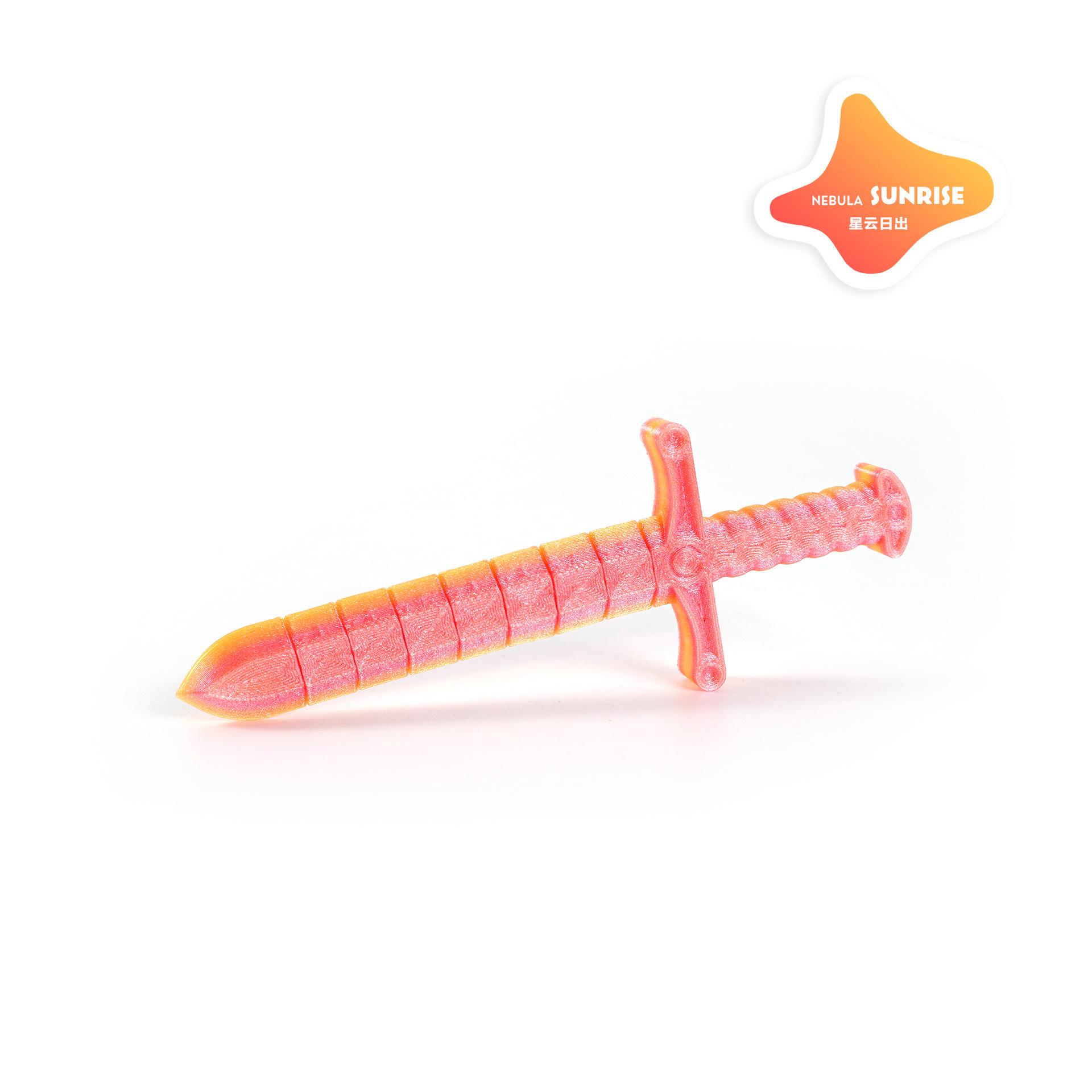3D Geprint Mini Zwaard Mes Intrekbaar Zwaartekracht Zwaard Schaalbaar Decompressie Grappig Speelgoed Cos Props Stressverlichting Decor Ambachten