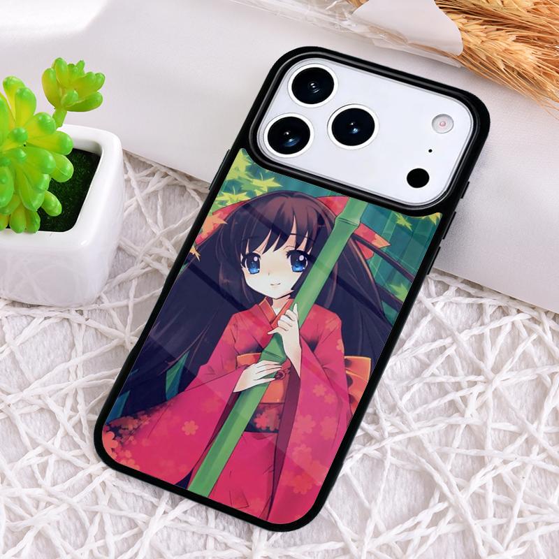 Japanese Style Anime Girl Phone Case for iPhone 17 Air 16 15 11 12 14 13 Pro Max Shockproof Cover