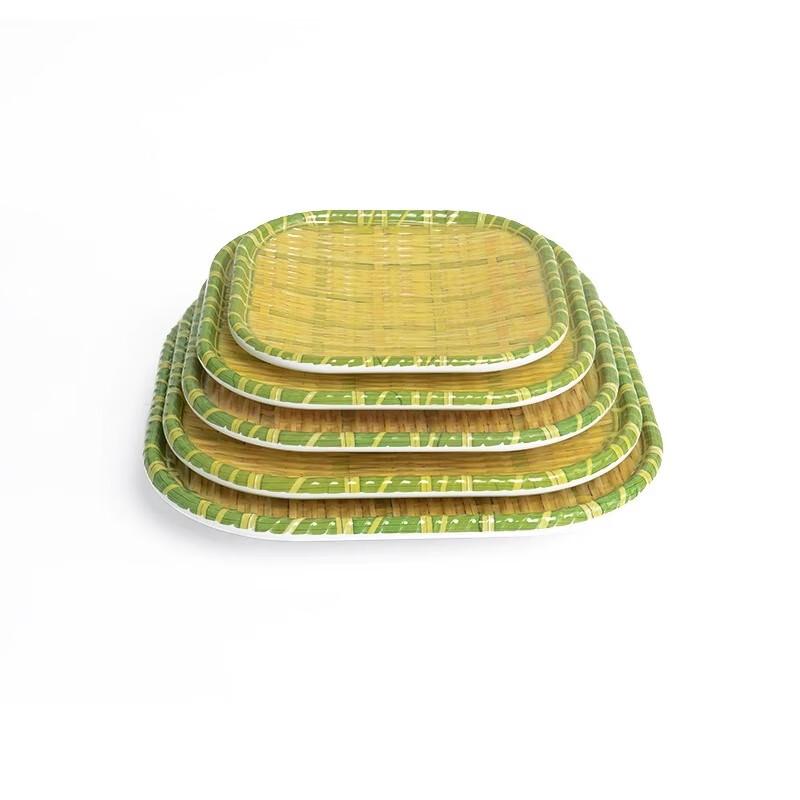 Nai Duo Faux Bamboo Weave Serving Plate