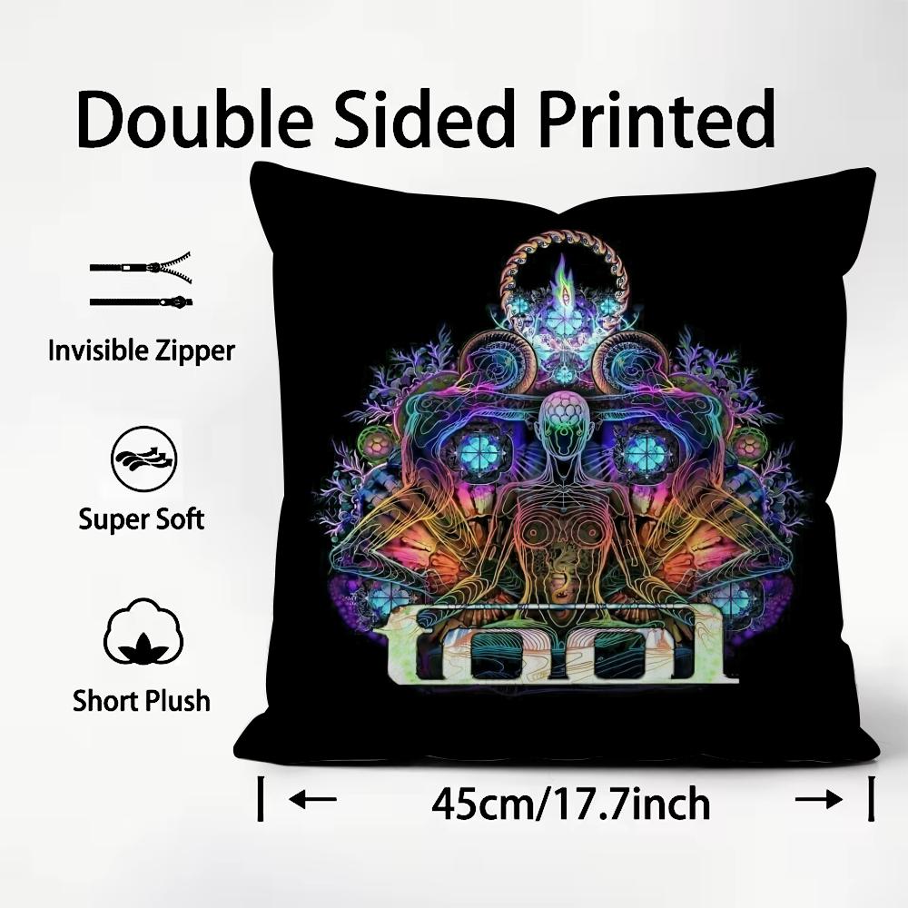 Copricuscino Banda Rock T-Tool Comfort Premium Copricuscino Reversibile - Design Due in Uno per Qualsiasi Stanza e Interno Auto