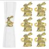 Good-Easter Bunny Napkin Rings Napkin Ring Holders Metal Table Decor Set Of 12 For Easter Party Banquet Dinner