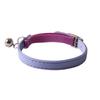 Small Cat Collar Macaron Color Adjustable Pet Collar with Bells Elastic Webbing PU Leather Collar for Puppies and Cats