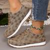 Women Casual Sneakers Luxury Print Design Shoes Platform Lace Up Breathable Sneakers Running Tennis Sports Shoes Plus Size 36-43