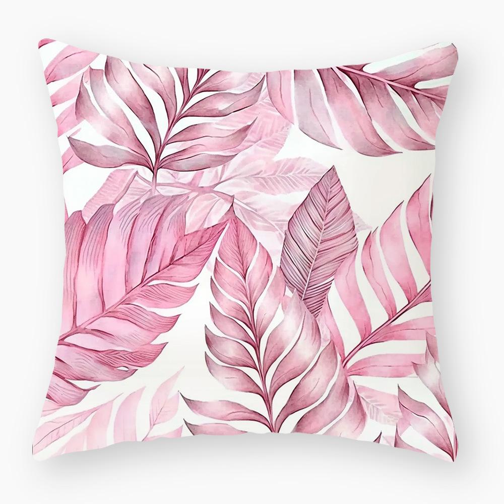 New Flower Pillowcase Super Soft Printed Sofa Pillowcase Bedside Office Waist Cover