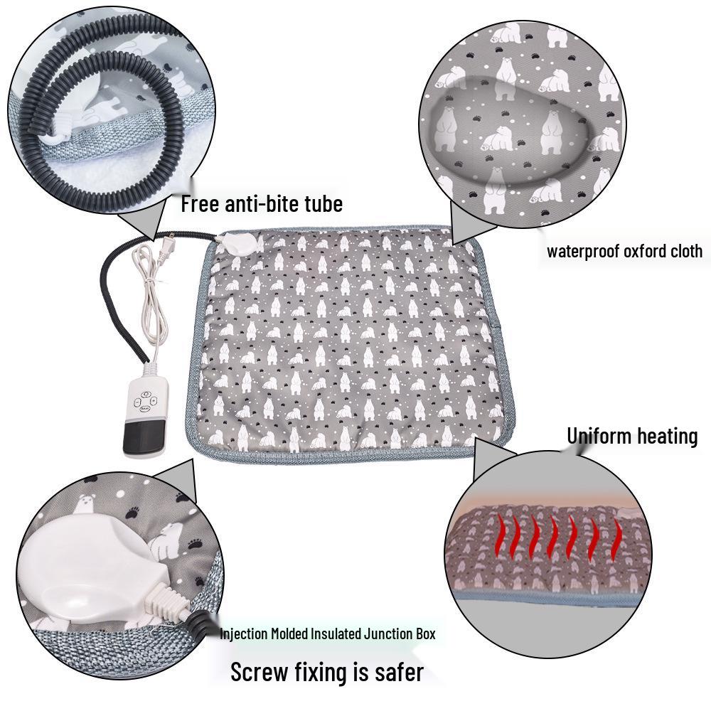 Waterproof & Bite-Resistant Constant Temp Pet Heating Pad for Dogs & Cats