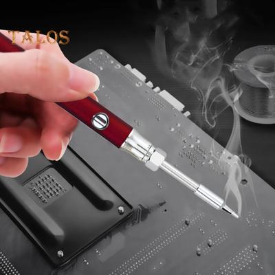 Thread Soldering Iron Kits 3 Gear Adjustable Voltages Stainless Steel Construction Welding Tool Kits with USB Adapter Fast Heating Portable Pen for