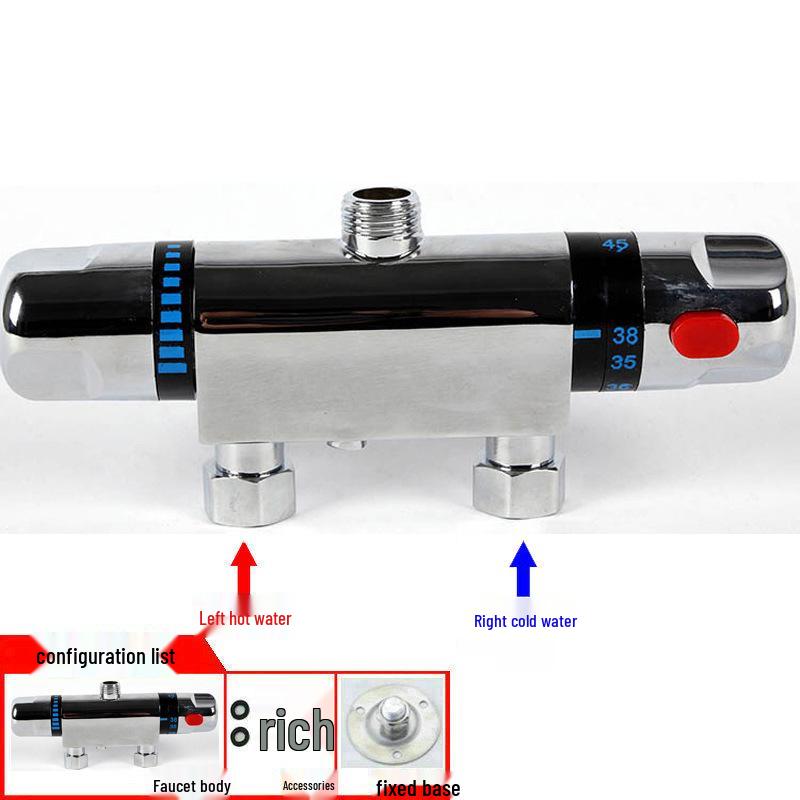 Thermostatic Solar Water Heater Valve: Cold/Hot Shower Mixer & Faucet