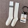 1 Pair/Lot Fashion Two Stripe Women's Calf Socks Autumn Winter Long Female Sokcs Korean Style Cycling Leg Socks High-Quality