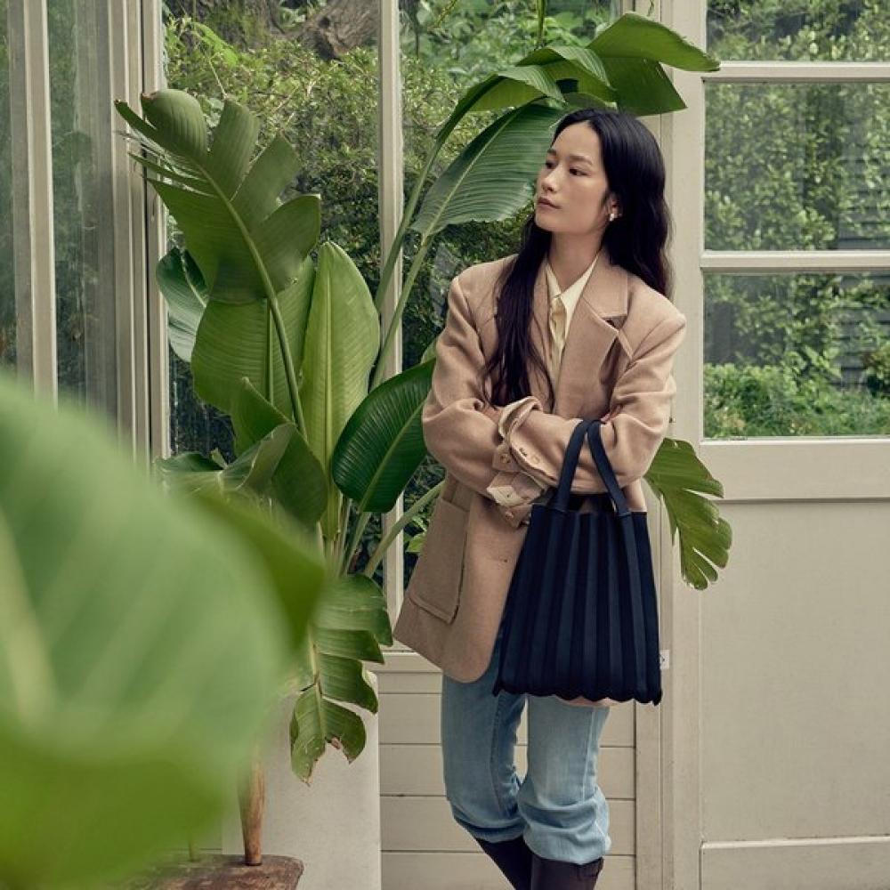 Pleatsmama Tote Bag Jacquard Midnight