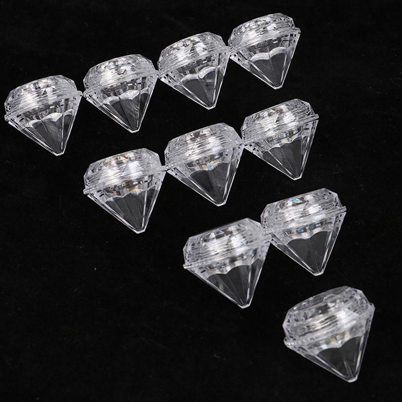 10Pcs/Set 5G Mini Cosmetic Empty Jar Pot Diamond Cream Box Refillable Bottles