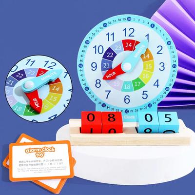 Children Montessori Clock Educational Toys Hour Minute Second Cognition Clock Model Teaching Aids Time Learning For Kindergarten