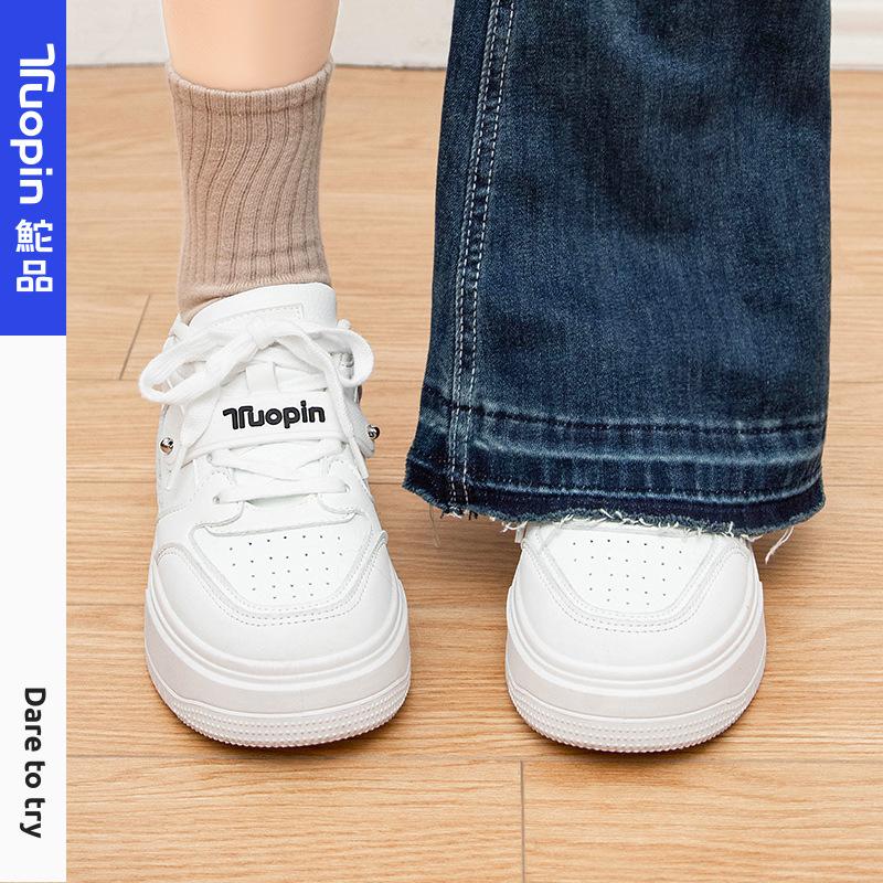 Product Platform White Shoes Women's Skirt 2025 Spring New Versatile Height-increasing Shoes Small Casual Board Shoes