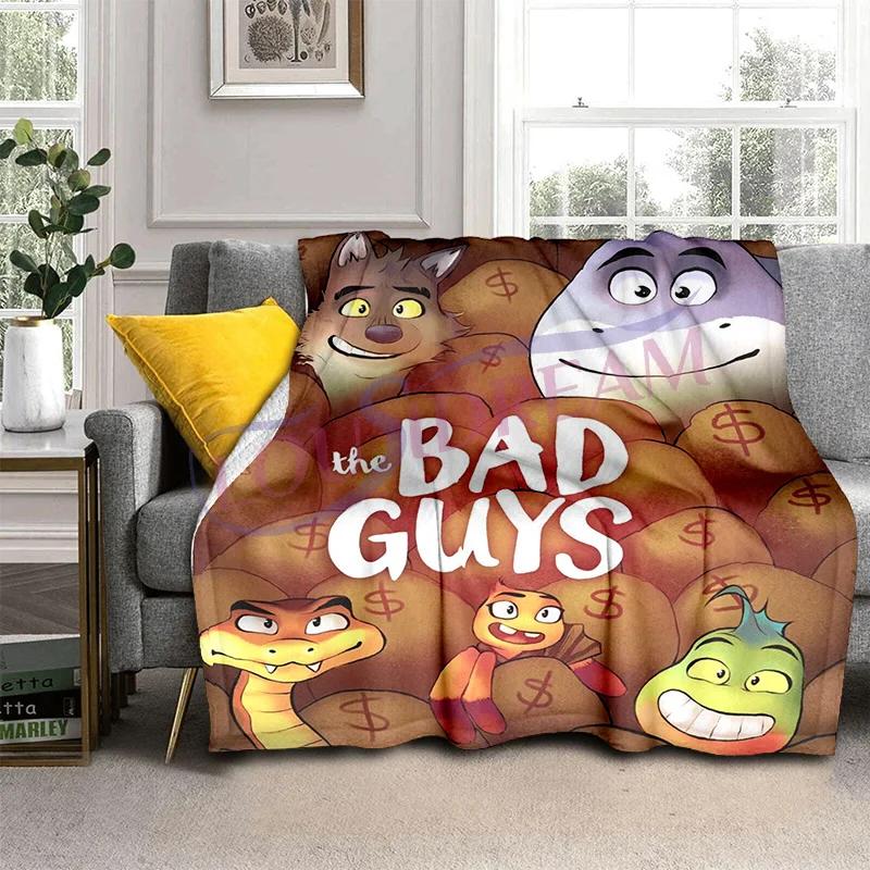 The Bad Guy Decken, superweiche Cartoon-TBG-Flanelldecke, warme, leichte Kinderbettwäsche, Sofa, Sofa, Stühle, alle Jahreszeiten