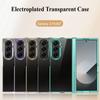 Slim Electroplated Clear Case for Samsung Galaxy Z Fold 7 6 5 4 3 Fashion Design with Hinge Shockproof Full Protection Cover