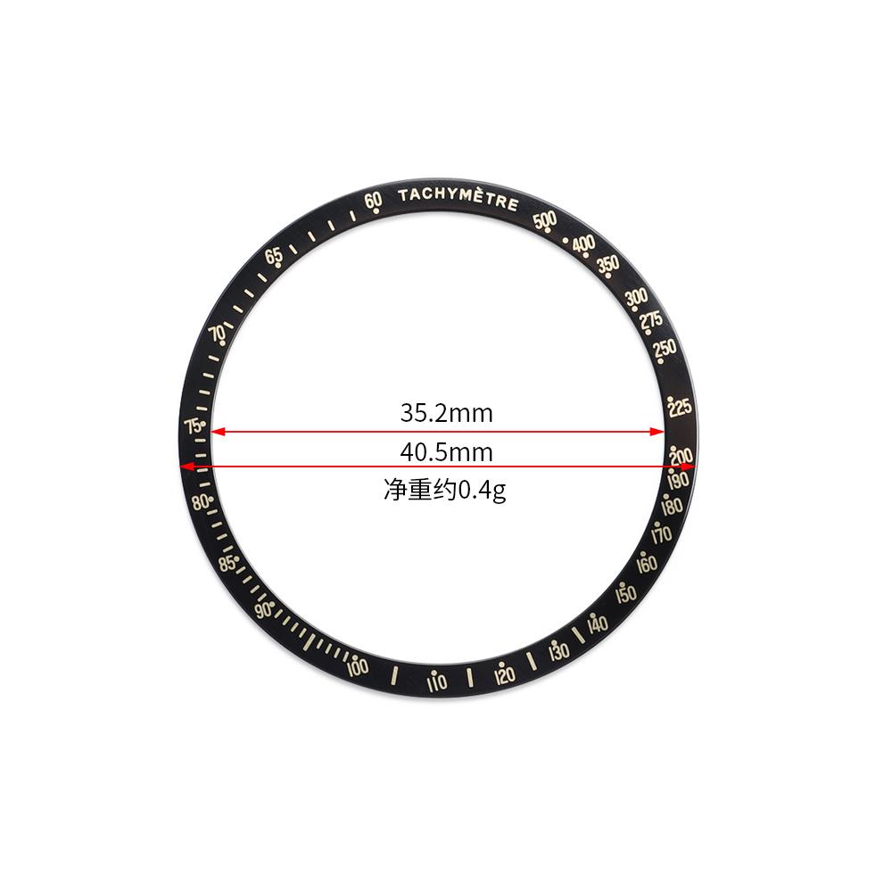 35,2 mm*40,5 mm Aluminium Mode Platt Klockring Insats Passar för Omega Speedmaster Klockfodral Urverk Herrklocka Del Tillbehör