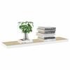 VidaXL Floating Shelves 2 Pcs Oak and White 120x23.5x3.8 Cm MDF