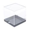 1Pc Storage Boxes Lids Gemstone Display Coin Clear Container Specimen Mini Square Cube Acrylic Case Rough Mineral Standard