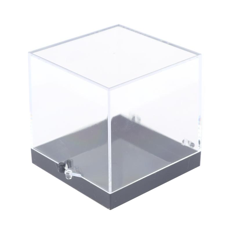 1Pc Storage Boxes Lids Gemstone Display Coin Clear Container Specimen Mini Square Cube Acrylic Case Rough Mineral Standard