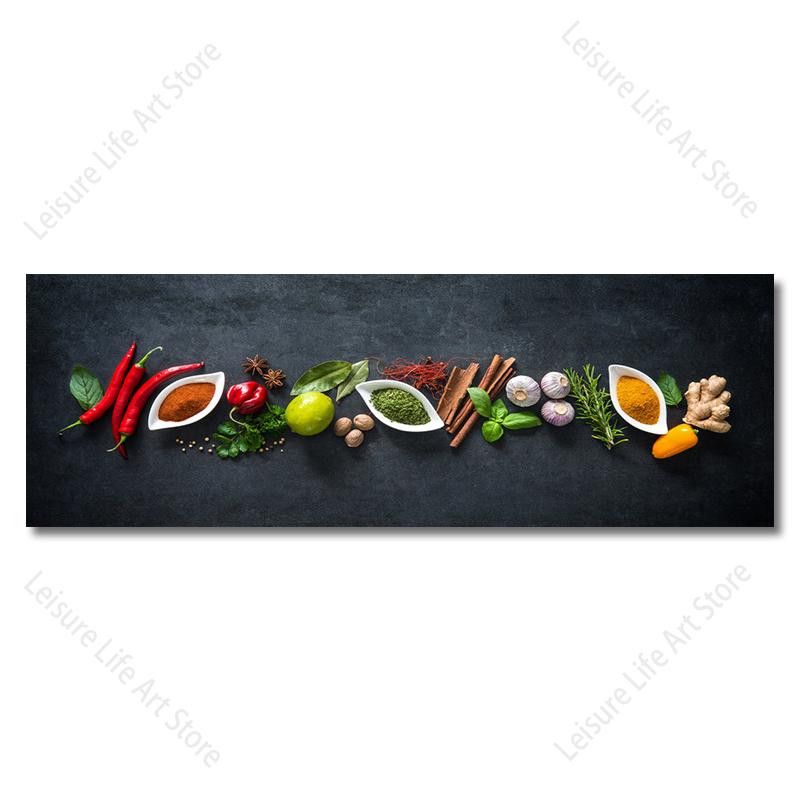 Bunte Kräuter und Gewürze HD Bilder Leinwand Malerei Vielzahl von Gewürzen und Kräutern auf Küchentisch Wand Kunst Raum Dekor Kein Rahmen