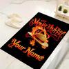 Custom 1Pc Straw Hat Adventure Theme Flannel Personalized Rug Non Slip Floor Mat Soft Carpet for Living Bedroom Office Home Decor Gift