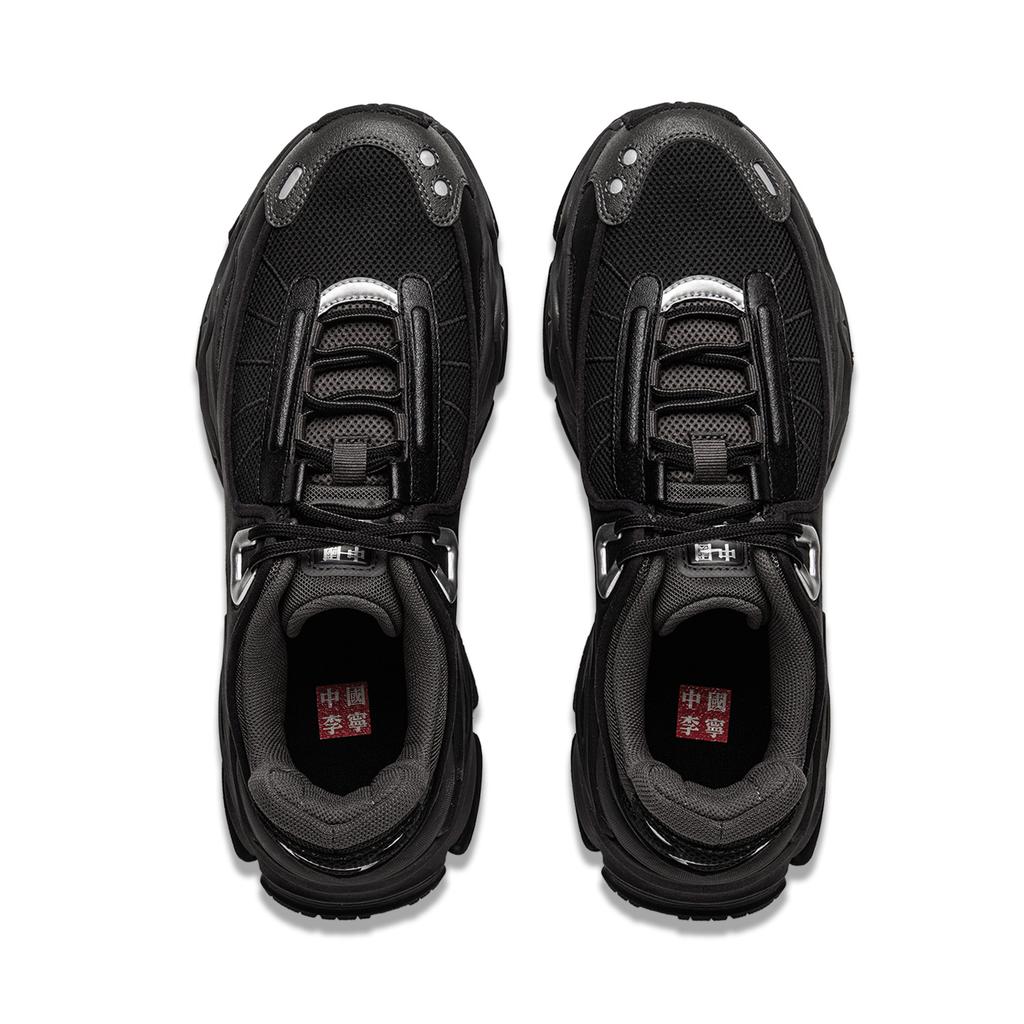 Li Ning Yue Ling Comfortable Trendy Sports Wear Resistant Non-Slip Low-Top Casual Shoes Men Casual Shoes Black Gray AZGV071-1