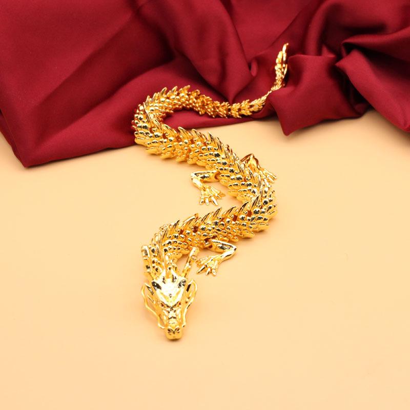 Tragbare Goldener Drache Ornamente: Tierkreiszeichen Drachen-Kollektion, Handgefertigte Dekostücke und Geschenke