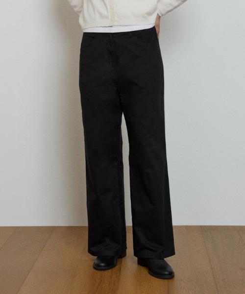DEPOUND Back Banding Cotton Pants [Black]