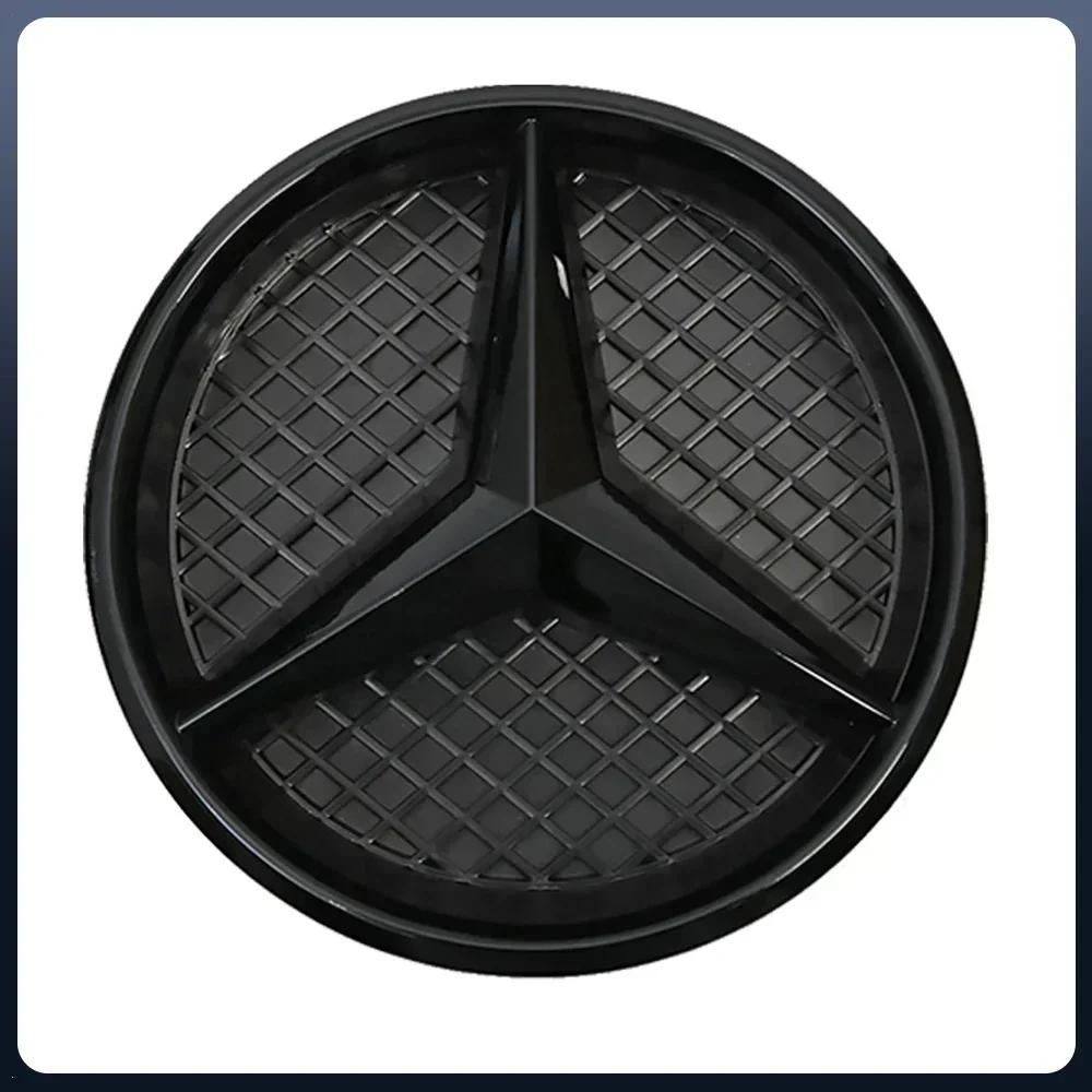 Samolepka na auto Pro Mercedes Benz Stříbrná a černá Styl OE Hvězda na přední mřížce Chromové logo Odznak Vhodné pro Mercedes Benz E200 E25
