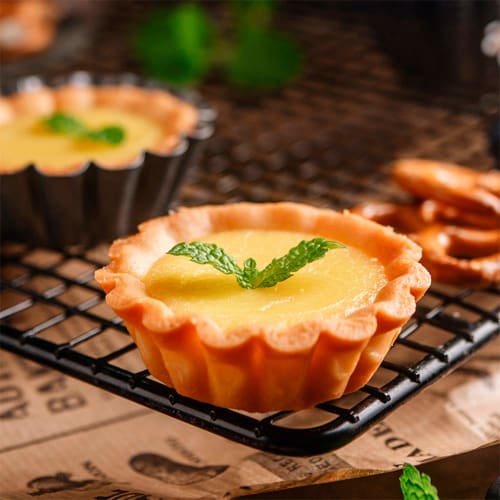 Culturaltu Egg Tart Pans, Mini Tart Pans, Set of 12 Muffin Cake Pans, Steel Mini Pie Pans, Muffin Baking Cups, Cupcake and Cookie Pans with Lined Pans