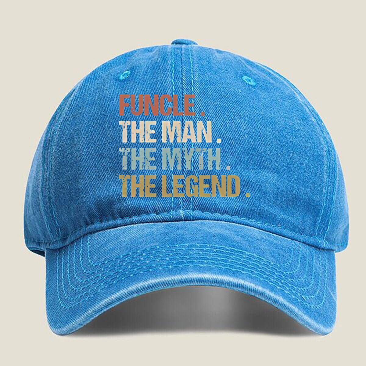 

FUNCLE Legend Phrase Fashion Washed Baseball Cap Hat Outdoor Activities One Size