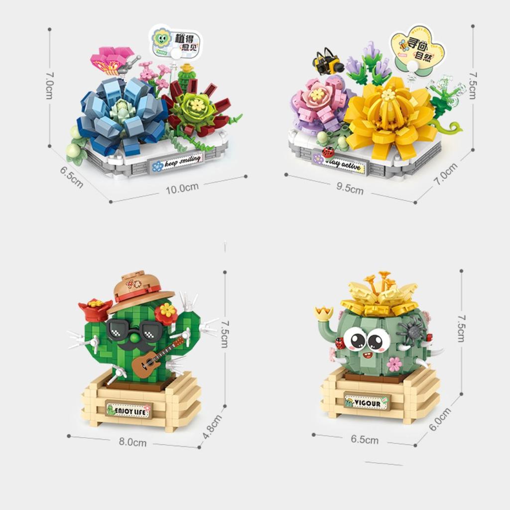 Building Blocks Mimi Small Particle Simulation Flower Plant Flower Educational Model Children Toy Gift